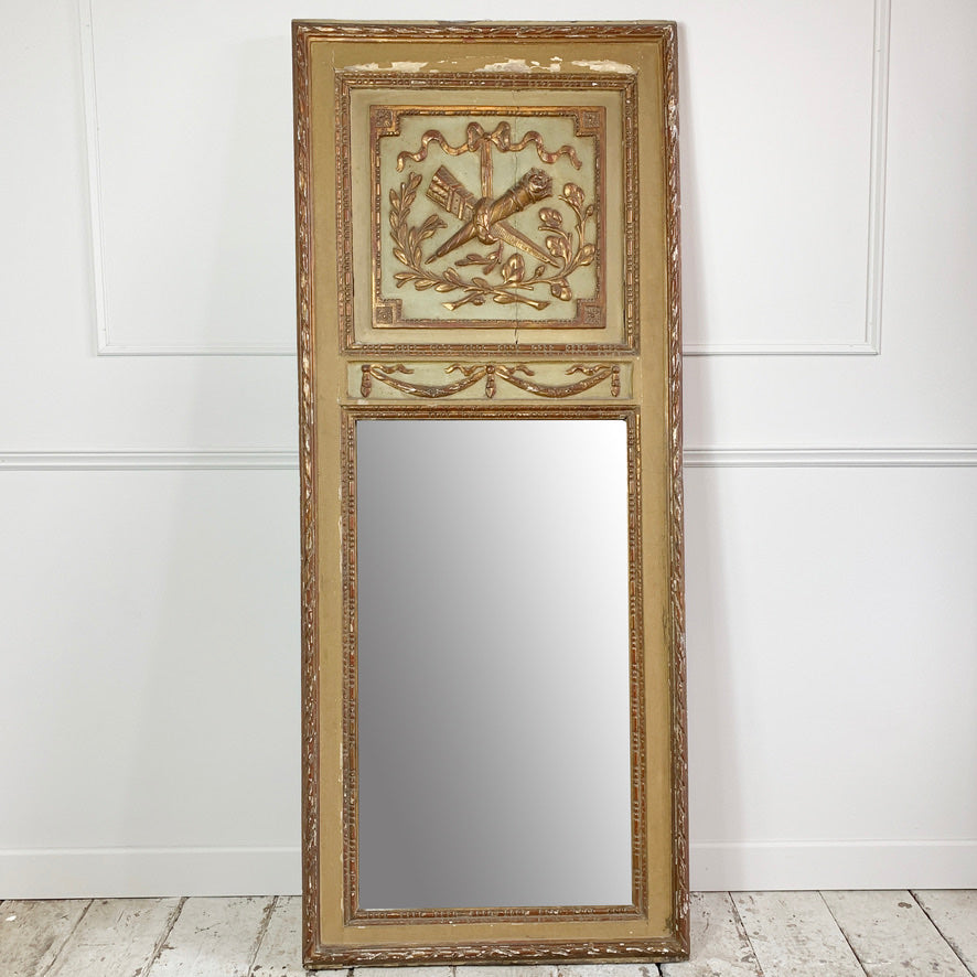 Early 19th C French Gilt Trumeau Mirror