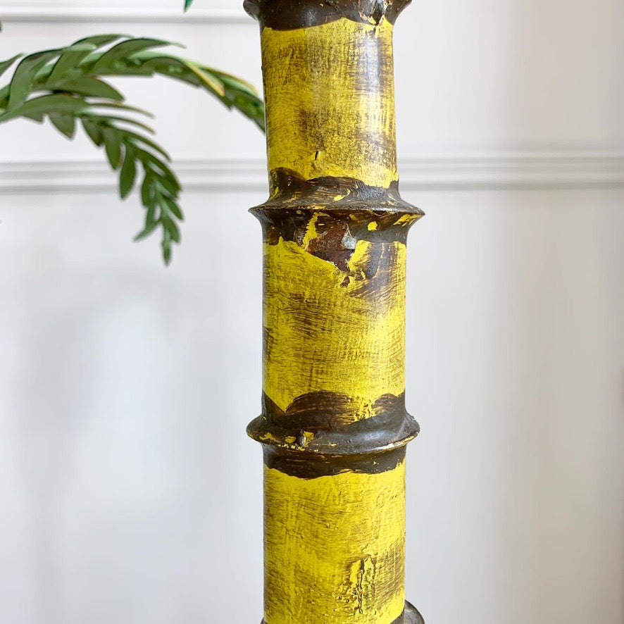 Polychrome Green Palm Tree Floor Lamp France 1940's