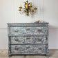 Large Grey French Chest Of Drawers 1930's