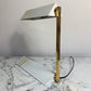 Italian White Enamel & Brass Desk Lamp, 1980's