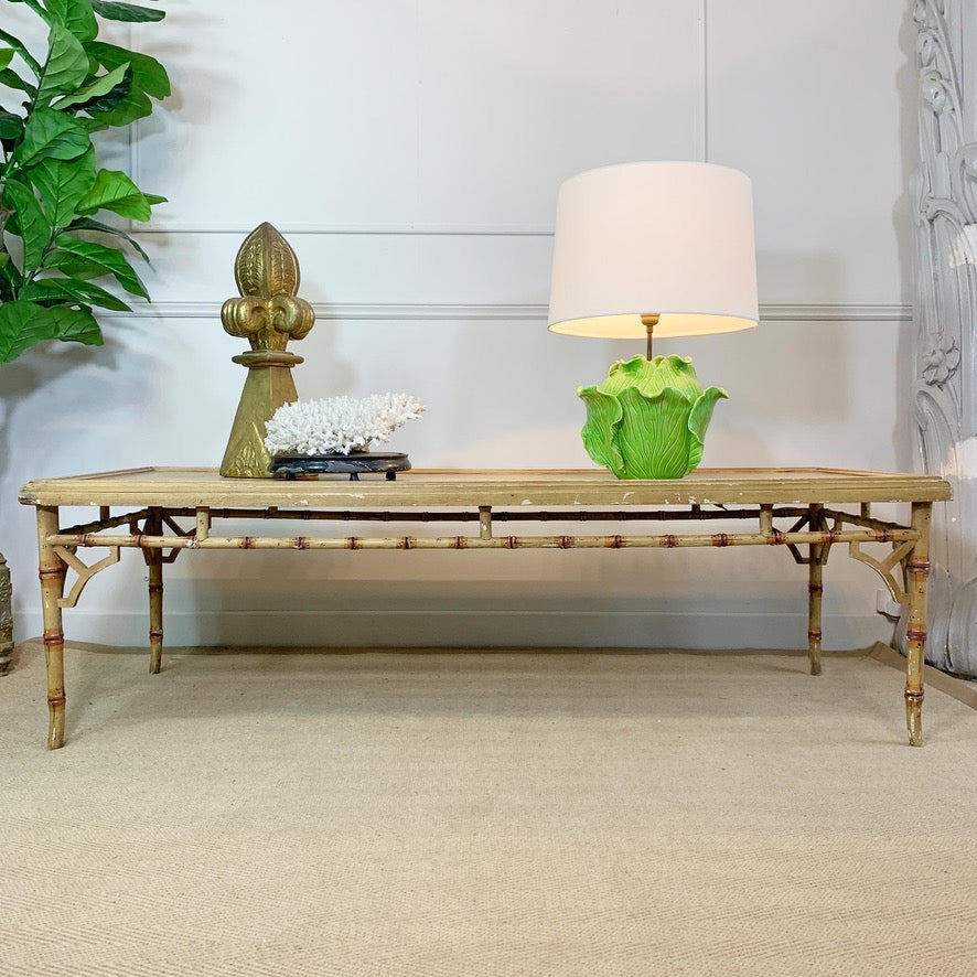 Early 20th Century Painted Faux Bamboo Chippendale Style Centre Table