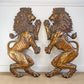 Pair of Vintage Lion Wall Plaques