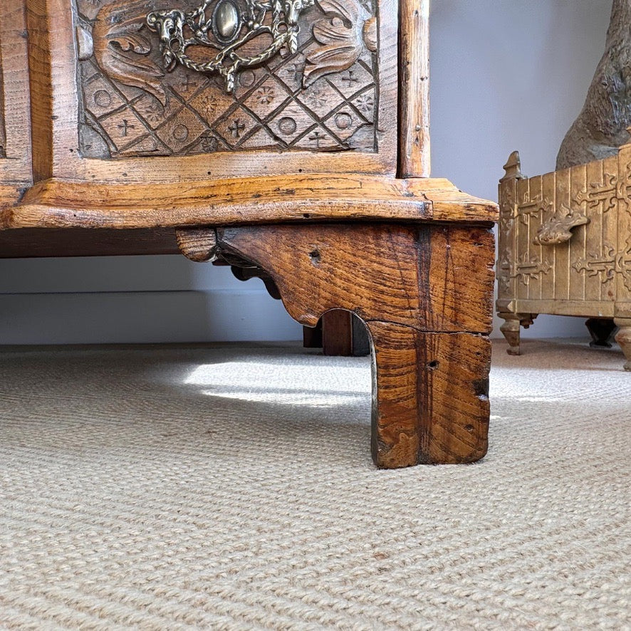 18th Century Carved Ash Dutch Serpentine Chest of Drawers