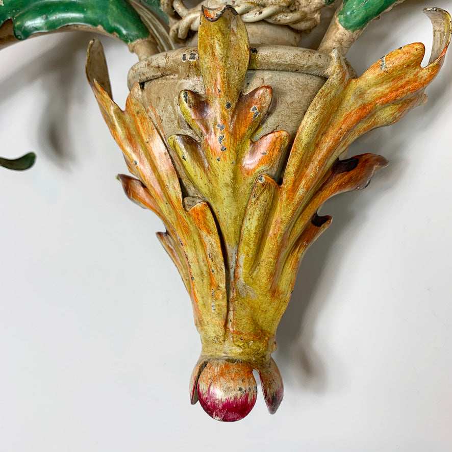 Large 1940's Pineapple Wall Light