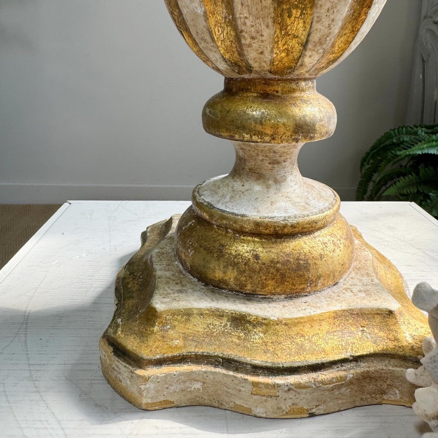 Processional Gilt Iron IHS Cross Mounted on a Baroque Altar Vase 18th Century