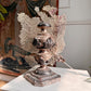 Wood and Gesso Altar Vase in Rose Silver 18th Century Italian