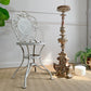 Large 19th Century Silver Baroque Gilt Wood Candlestick