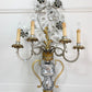 Monumental Gilt Iron and Murano Crystal Banci Firenze Wall Light