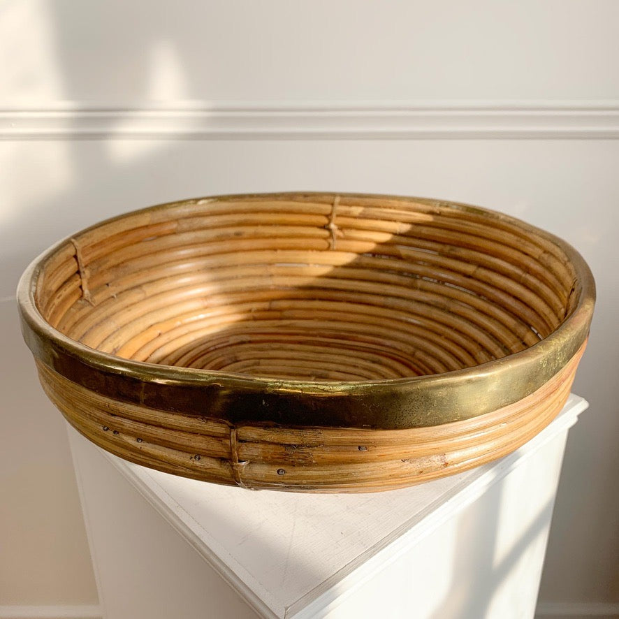 Gabriella Crespi Style Pencil Reed Banded Bowl