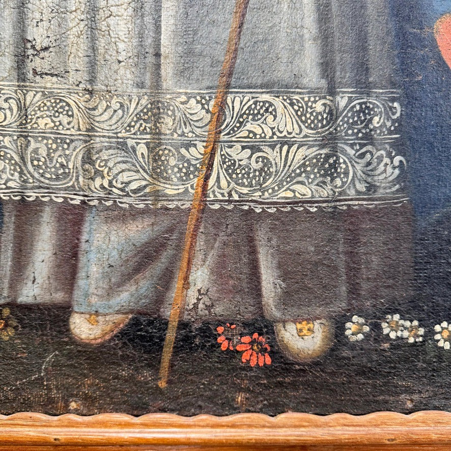 18th Century Cuzco School Oil Painting on Canvas Pope Gregory XIII