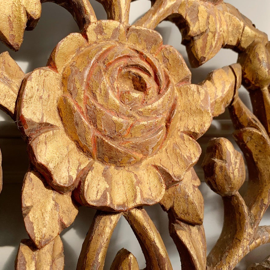 19th Century Giltwood Baroque Church Altar Vase
