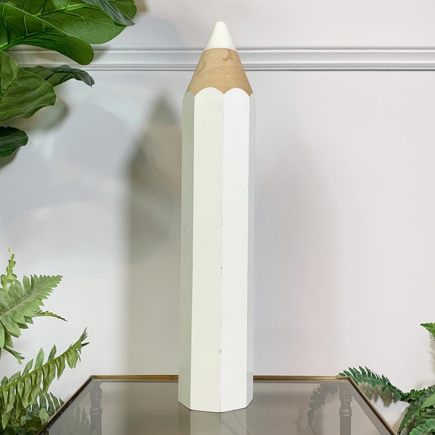 Pierre Sala White Pencil Table Lamp for Vilac 1980's