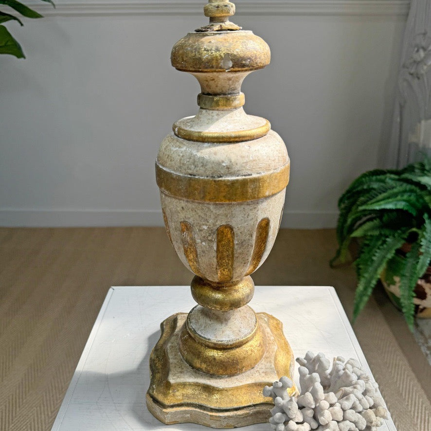 Processional Gilt Iron IHS Cross Mounted on a Baroque Altar Vase 18th Century