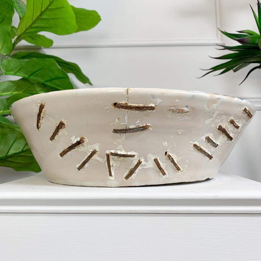 Large 18th Century Blue and White Spanish Lebrillo Bowl