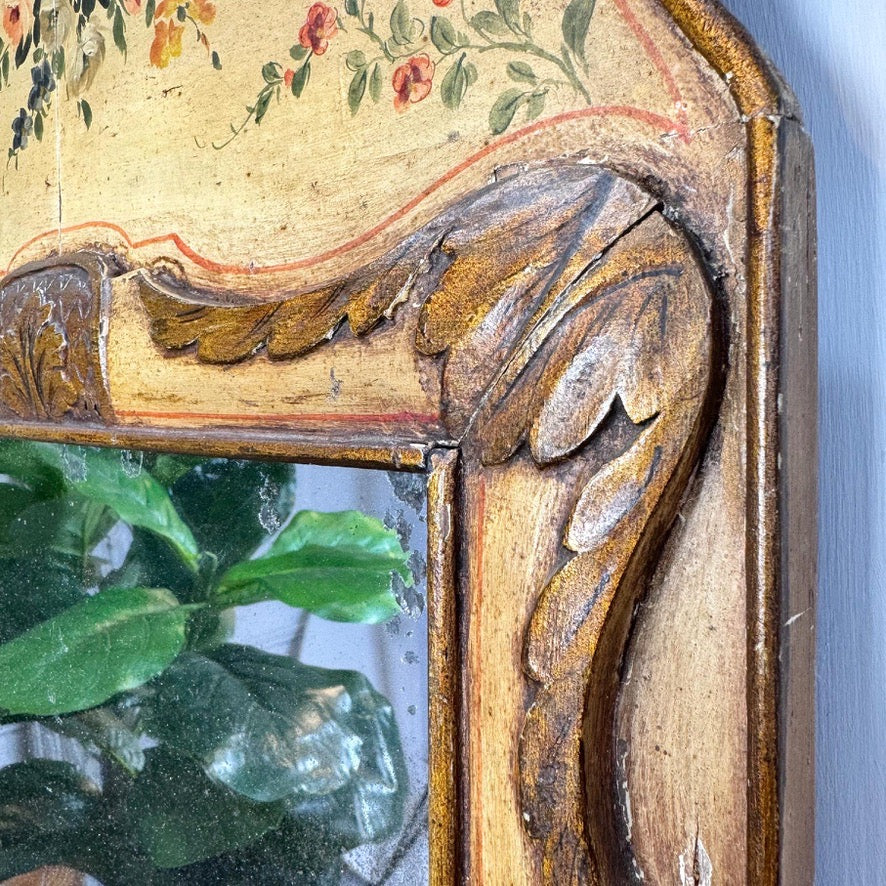 Queen Anne Style Floral Mirror 18th Century