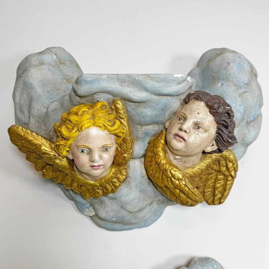 Plaster Putto Wall Shelves Circa 1920