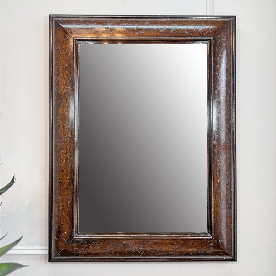 Antique Marquetry Mirror in the William and Mary style 18th Century