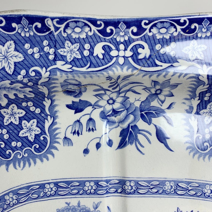 Copeland & Garrett Late Spode Blue and White Filigree Pattern Platter