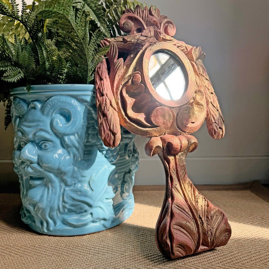 18th Century Painted Wooden Monstrance Mirror