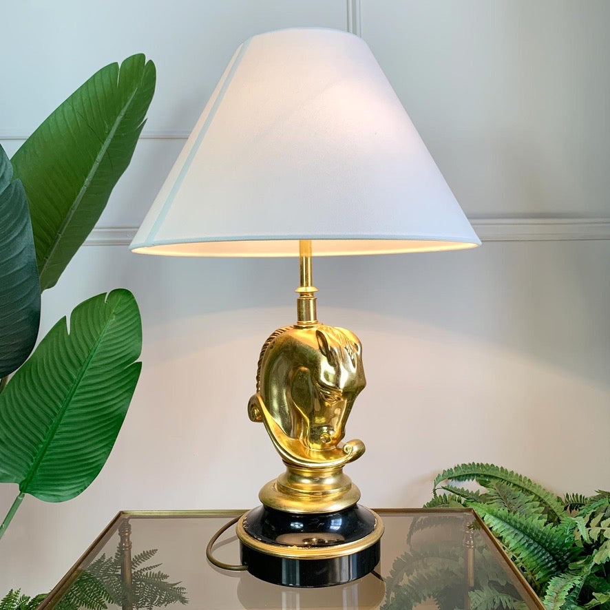 24k Gold Plated Cheval Table Lamp