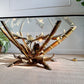 Maison Jansen Faux Bamboo Illuminated Gold Table 1970's