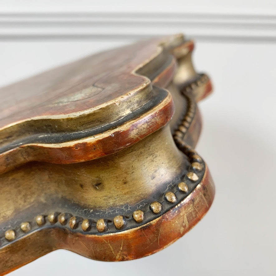 A Pair of 19th Century Carved Wood Gold Gesso Display Stands