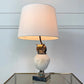 Exceptional, Willy Daro White owl table lamp, 1970's