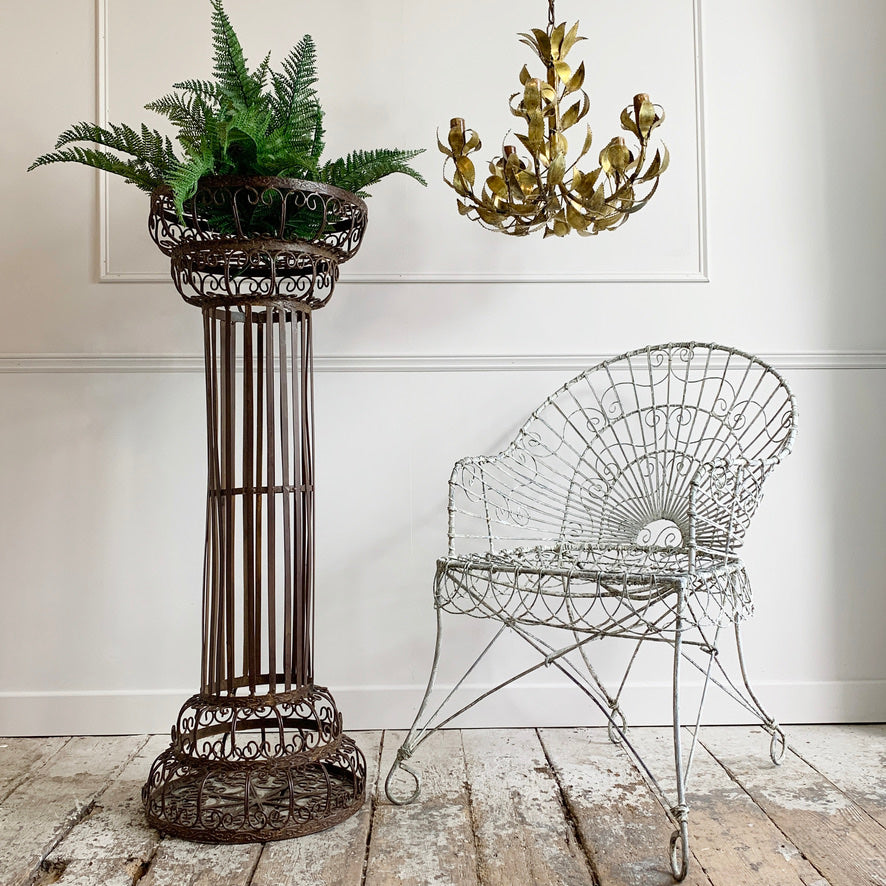 Mid Century Decorative Scrollwork Plant Stand