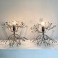 Pair Of Silver Gaetano Sciolari Sputnik Table Lamps Italy 1960s
