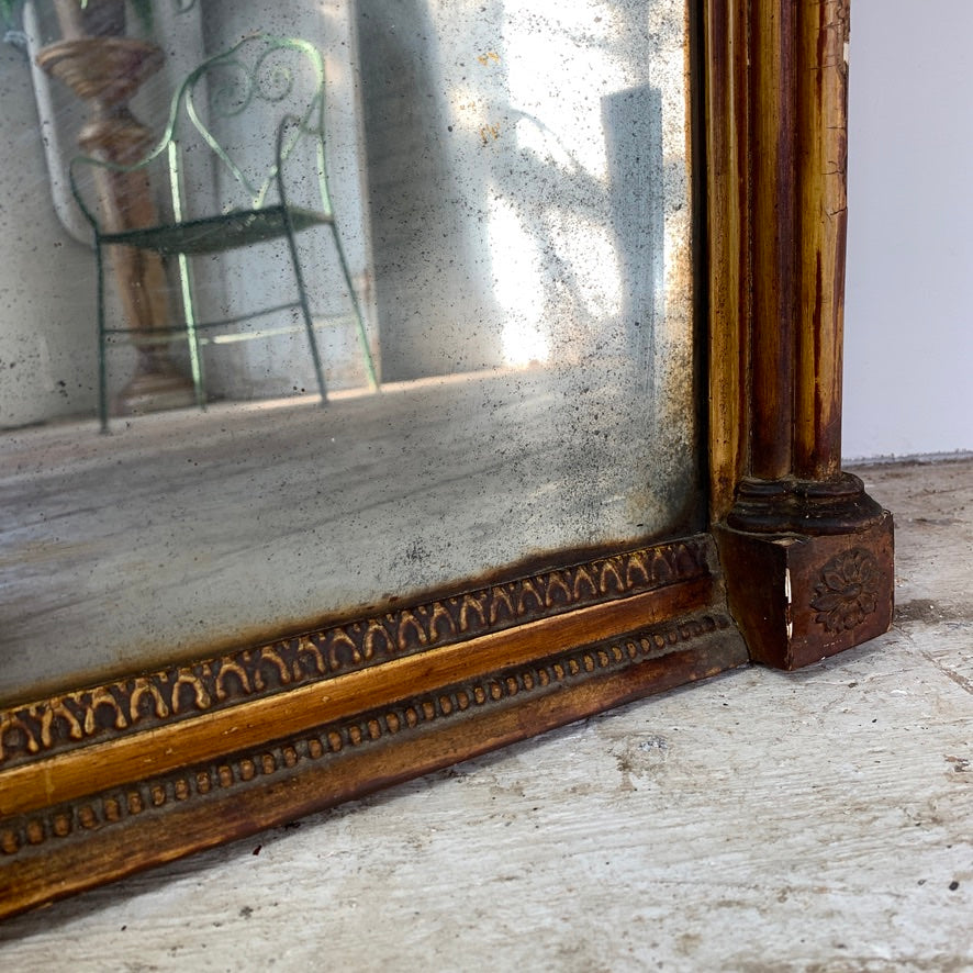 Antique Gilt Empire Trumeau Mirror