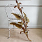 Vintage Silver and Gilt Leaf Wall Light 1970s Italian