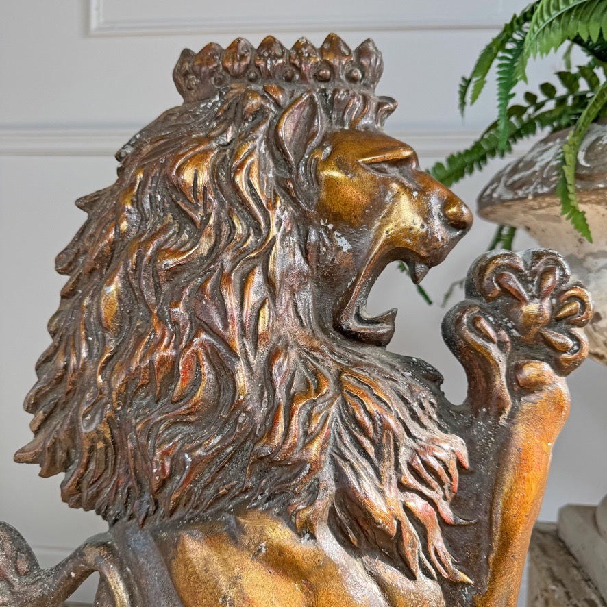 Pair of Vintage Lion Wall Plaques