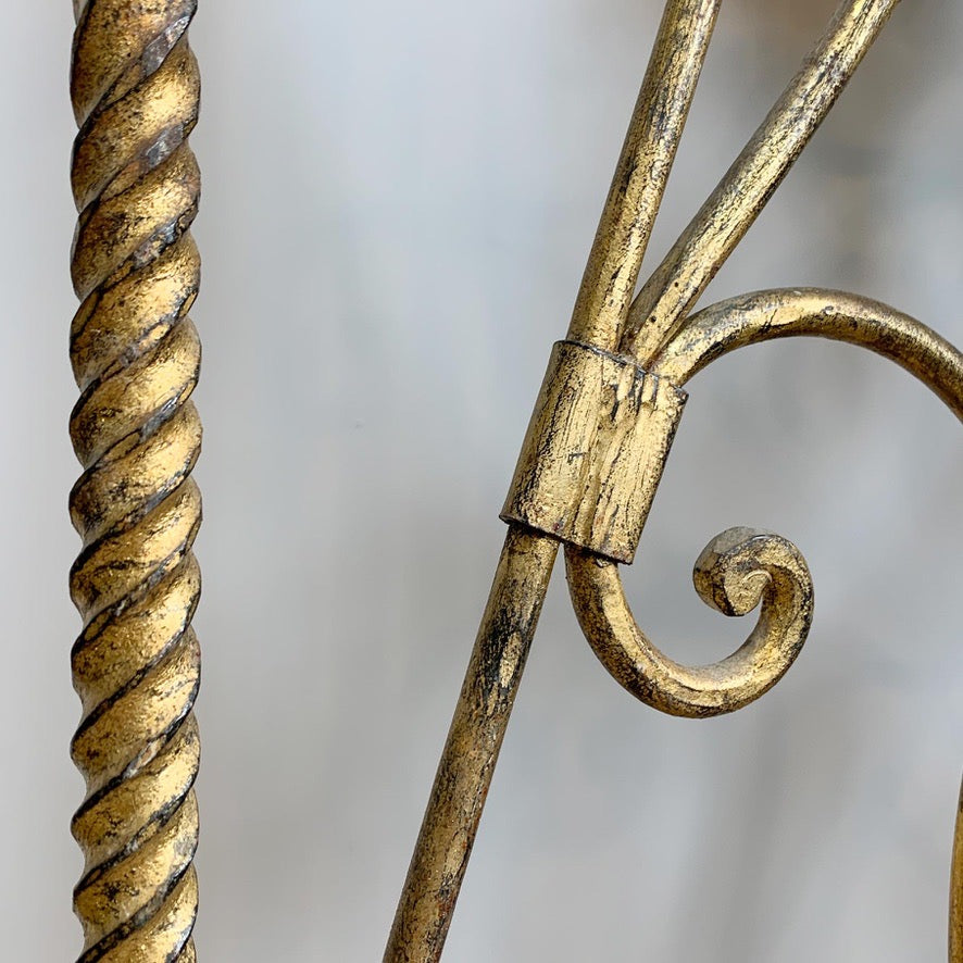 Pair of Wrought Iron Gilt Spanish Altar Gates
