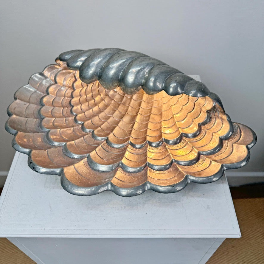 Vincent Garnier Pewter Clam Shell Table Lamp