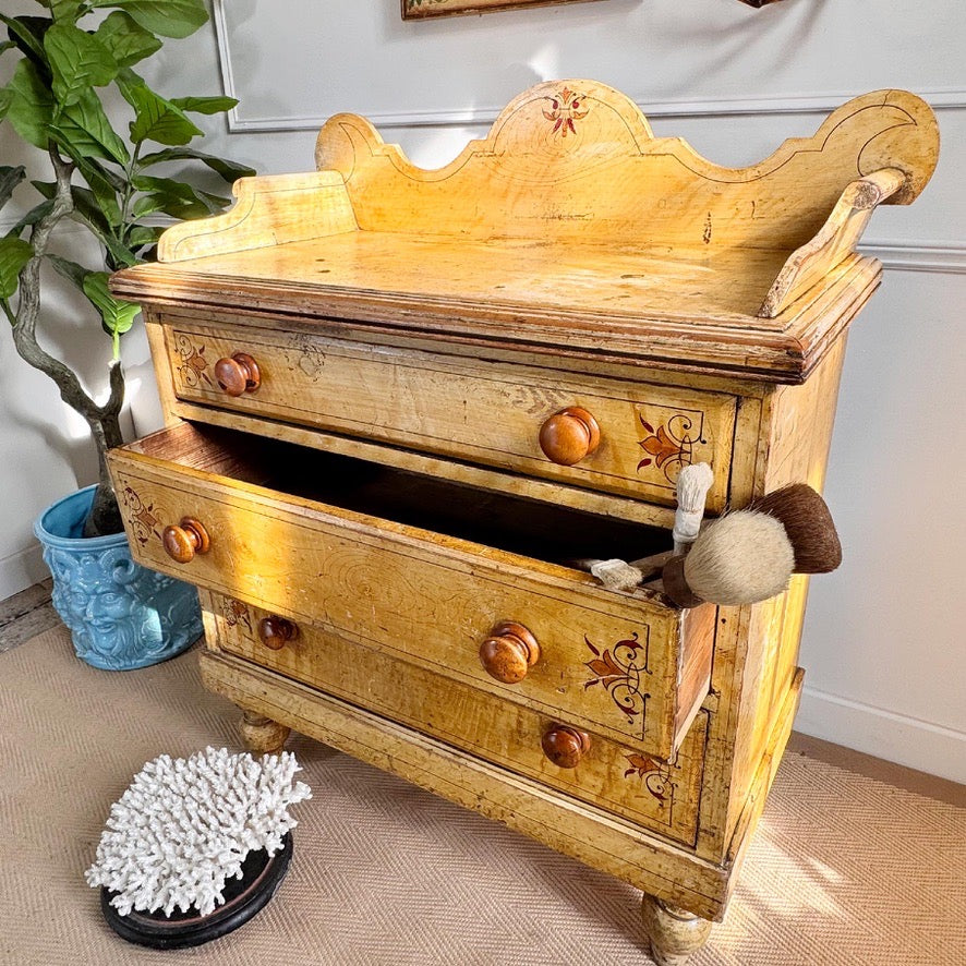 Antique Painted Chest Of Drawers Circa 1850