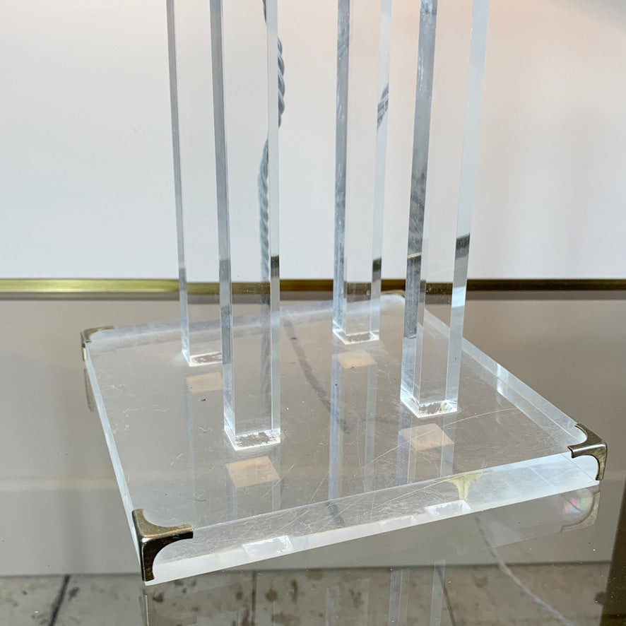 David Lange for Roche Bobois Lucite Table Lamp