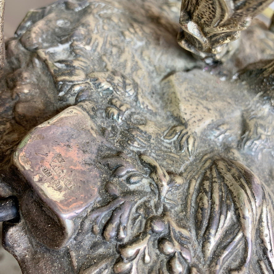 Valenti Stag Silver Table Lamp 1970's