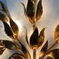 Monumental Gold Hans Kogl Leaf Wall Sconce, 1970's