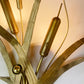 1970's Italian Gold Bulrush Wall Light