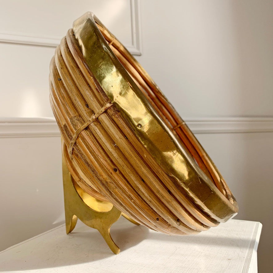 Gabriella Crespi Style Pencil Reed Banded Bowl