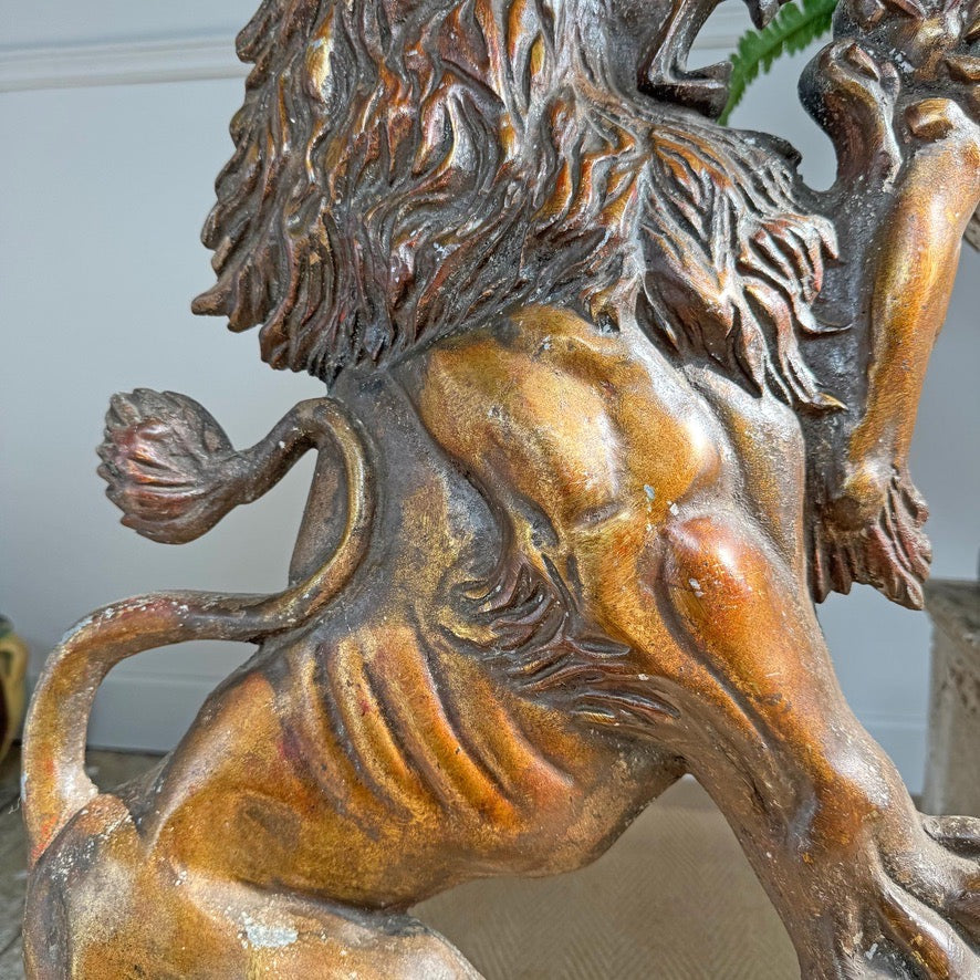 Pair of Vintage Lion Wall Plaques