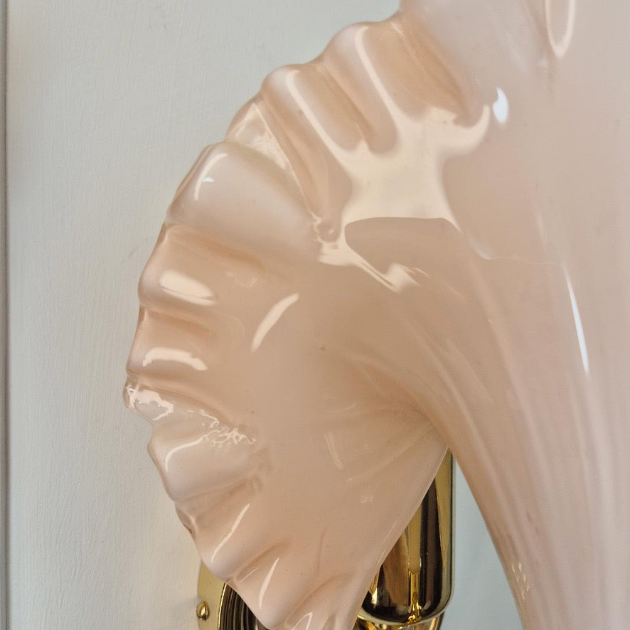 Barovier and Toso Pink Murano Glass Wall Lights
