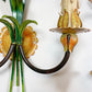 Italian Lily Tole Wall Lights 1970's