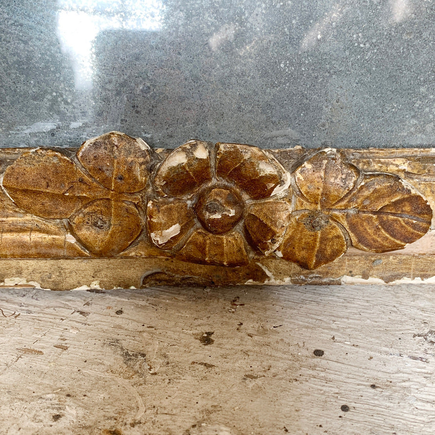 Early 19th Century French Gold Mercury Plate Mirror