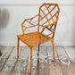 Brown Jordan Faux Bamboo Orange Conservatory Chair