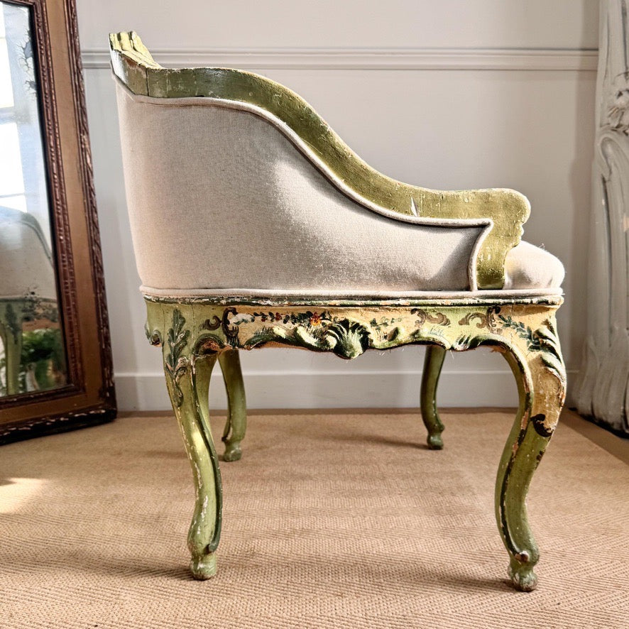 Antique Painted Venetian Chair Circa 1820