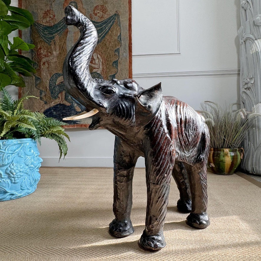 Liberty Of London Leather Elephant Foot Stool