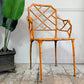 Brown Jordan Faux Bamboo Orange Conservatory Chair