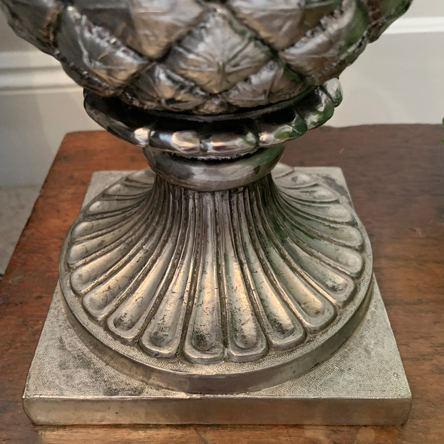 Rare Mauro Manetti Silver Pineapple Table Lamp 1960's