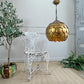 1950's Gilt Scallop Italian S.Salvadori Pendant Light